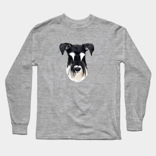 Mini Schnauzer Black and Silver Long Sleeve T-Shirt